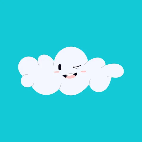 Happy Smiling Cloud Character — ストック写真