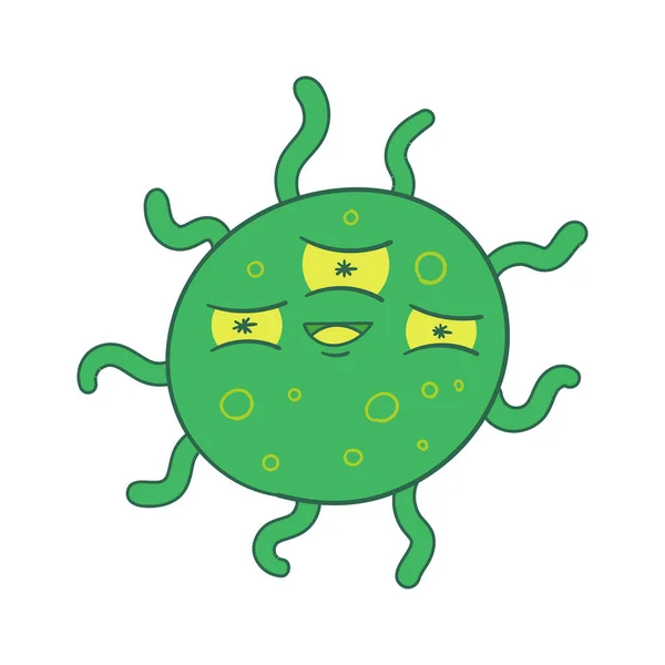 Virus Emoticon Covid Emoticon Bacteria Emoticon — Zdjęcie stockowe