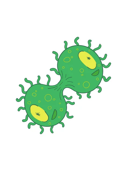 Virus Emoticon Covid Emoticon Bacteria Emoticon — Stockfoto