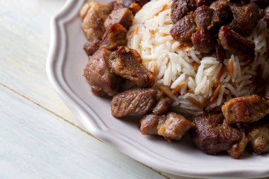 Pirinçli Türk Et Kavurma - pilav (Türkçe isim; kurban kavurma, pilav ustu kavurma)