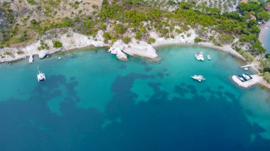 White rocks bay, Karaburun - Izmir - Turkey. Natural cave in the sea. Turkish name; Beyaz Kayalar Koyu - Karaburun