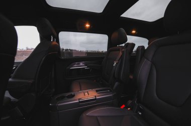 Tonsberg, Norway - march 22, 2022: black Mercedes eVito is a new electric van.