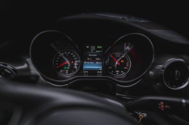 Tonsberg, Norway - march 22, 2022: black Mercedes eVito is a new electric van.