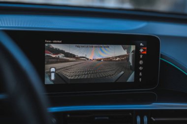 Sandefjord, Norway - februar 25, 2022: Silver Mercedes EQC. The Mercedes EQC Is A Full-sized All-electric Five-door SUV