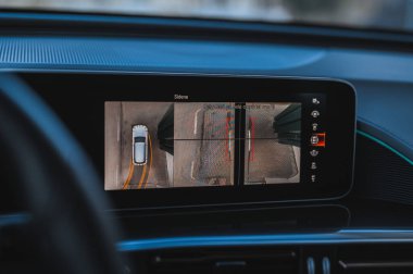 Sandefjord, Norway - februar 25, 2022: Silver Mercedes EQC. The Mercedes EQC Is A Full-sized All-electric Five-door SUV