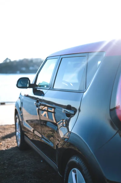 Tonsberg Norway April 2022 Black Red Kia Soul Compact Segment — Stockfoto