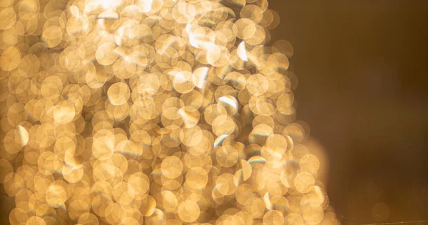 Χρυσό Bokeh Defocused Glitter Αφηρημένο Φόντο Κίτρινο Ζεστό Bokeh — Φωτογραφία Αρχείου