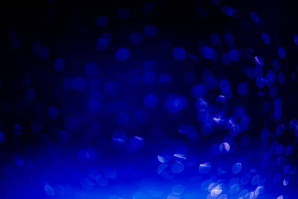 Blue Bokeh Defocused Glitter Abstract Background Navy Blue Bokeh Dark — Stock Photo, Image