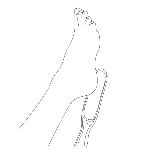修指甲过程 指甲油 指甲油的指甲油 温泉美容足疗 指甲沙龙里的脚趾甲护理 — 图库矢量图片