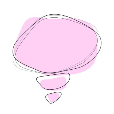 konuşma kabarcığı doğrusal biçimde eğri çember