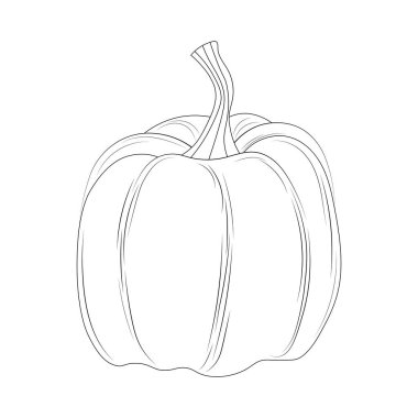 Çizgi film tarzında Bulgar biberi ve beyaz arkaplanda izole edilmiş Bulgar biberi