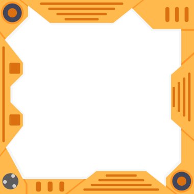 Şablondan tasarıma, geçit uzay gemisi, çelik endüstriyel yapı. Vektör fütüristik uzay geçidi, mekikteki modern teknoloji, inşaat reklamı sunumu illüstrasyonu