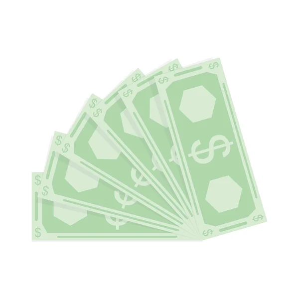 돈다발 지폐의 송금의 아이콘 쌓이는 소득의 고립된 — 스톡 벡터