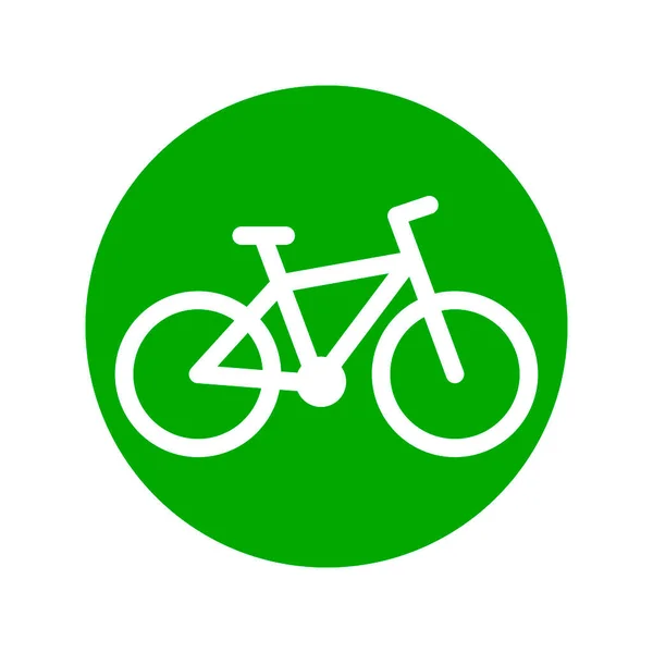 Eco Reusable Transport Sign Green Bicycle Symbol Vector Eco Sign — 图库矢量图片