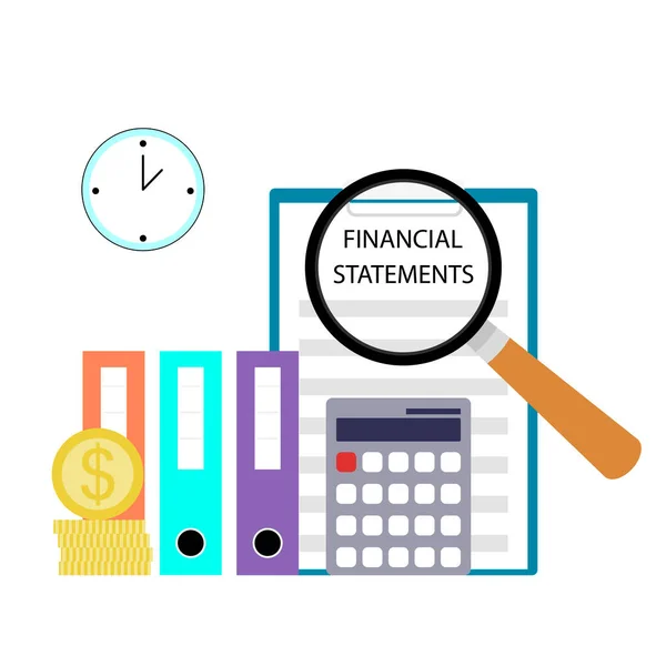 Financial Statement Annual Calculation Report Analysis Vector Statement Account Balance — Διανυσματικό Αρχείο