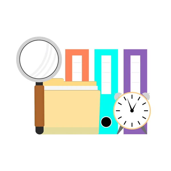Planning Organization Document Flow Time Management Vector Illustration Business Managment — Stock Vector