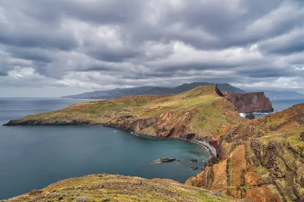 Ponta Sao Lourenco Madeira Portugal Prachtig Uitzicht Bergen Van Groen — Stockfoto