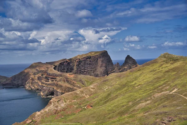 Ponta Sao Lourenco Madeira Portugal Prachtig Uitzicht Bergen Van Groen — Stockfoto