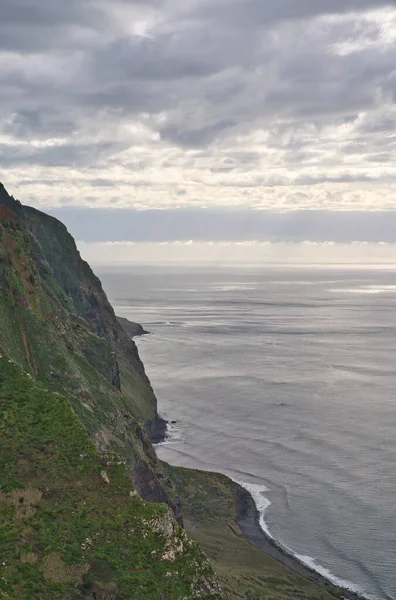 Panoramisch Uitzicht Achadas Cruz Machtige Kliffen Aan Westkust Van Madeira — Stockfoto