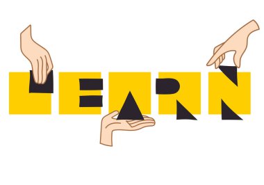 vektör resim elleri, beyaz arkaplanda izole edilmiş küplerden 