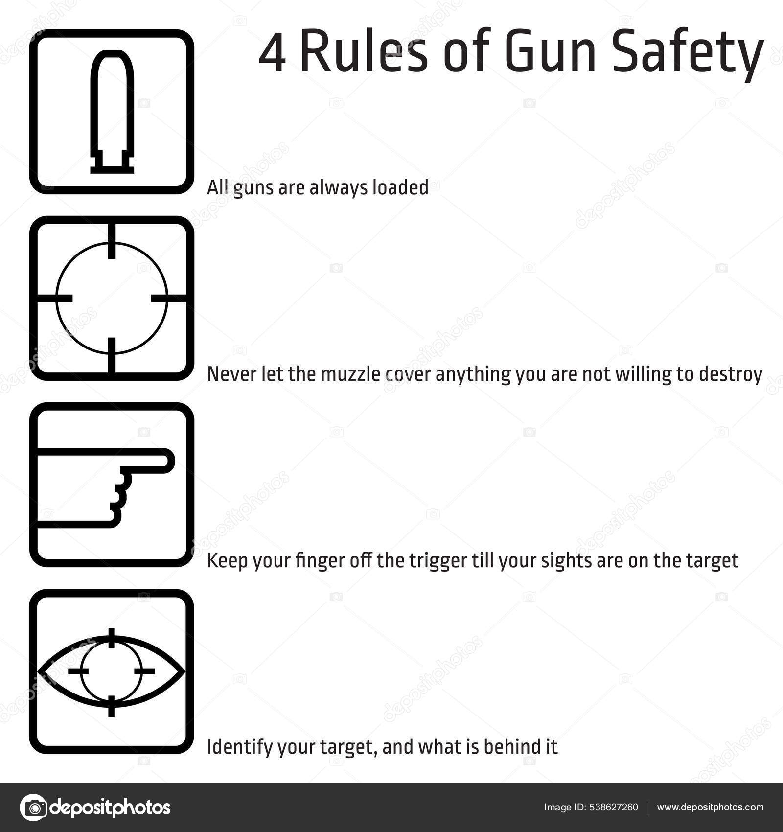 Regras Segurança Armas Pictogramas Infográficos Vetoriais Pode Ser Usado  Para Vetor de ©nadia_connor 538627260, image size:1600x1700