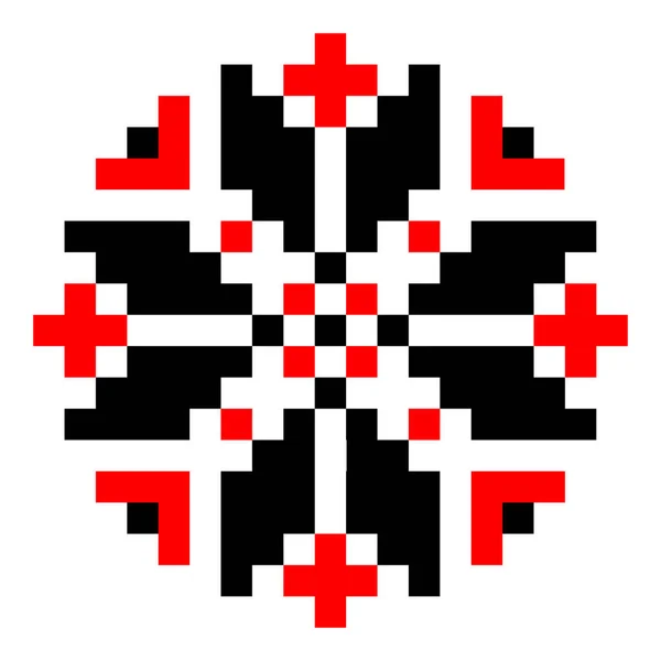 Beyaz arka planda izole edilmiş etnik halk Ukrayna minimalist deseni. Ukrayna işlemeli tişörtün geleneksel bir unsuru - vyshyvanka. tasarım ve dekorasyon ögeleri olarak kullanılabilir.