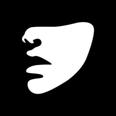 Bir gölgenin oluşturduğu güzel bir kadın yüzünün siyah beyaz vektör çizimi. Kadınlar için reklam ürünleri, güzellik salonları, dekoratif ve bakım kozmetik ürünleri, logo, poster, tasarım