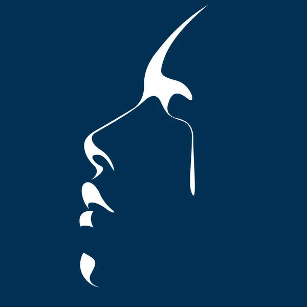 vector illustration of a female light and shadow face with tears flowing down her cheeks. victim of violence, domestic violence, abuse, harassment. stop violence against women. social poster, print.