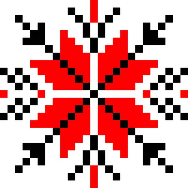 Vektor Nationalen Ethnischen Folk Slawischen Minimalistischen Muster Isoliert Auf Weißem — Stockvektor