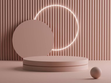 ürün fotoğrafı geometrik arkaplan 3B oluşturma