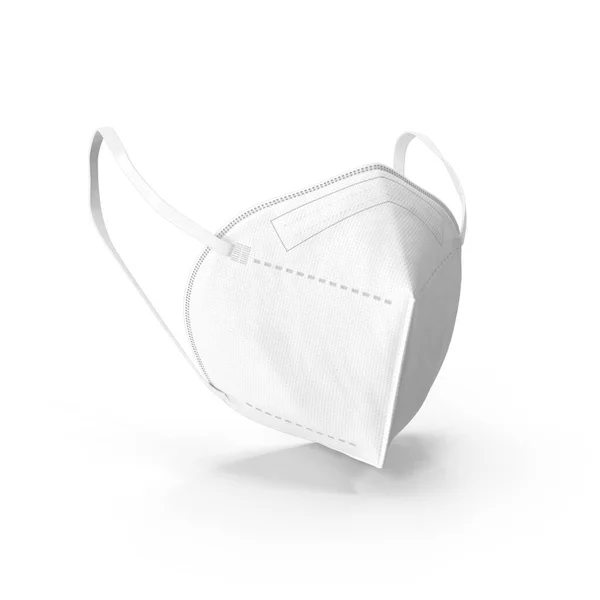 白呼吸面罩3D渲染 — 图库照片
