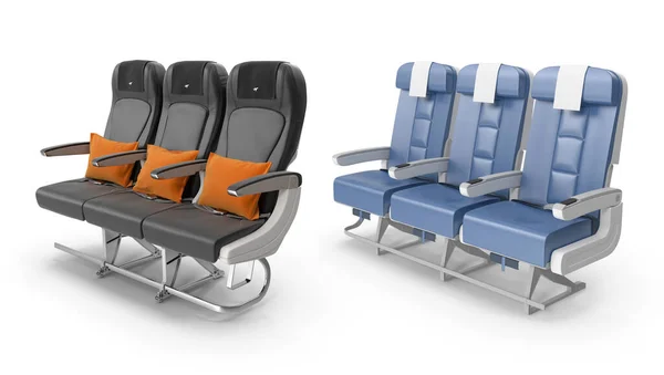 First Class Airplane Chair Rendering — Stock Photo, Image