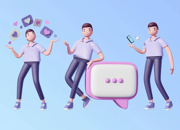 Başarılı ve Zengin Erkek Karakteri 3D görüntüleme ayarları