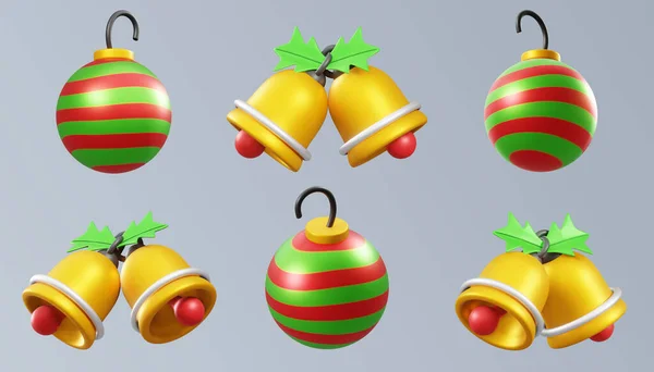 Navidad Diseño Minimalista Renderizado — Foto de Stock