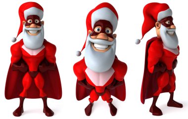 Beyaz izole edilmiş arka planda Noel Baba erkek çizgi film karakteri tasarımı