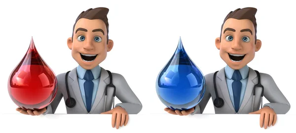 Doctor Male Cartoon Character Design White Isolated Background Rendering — Stock Photo, Image