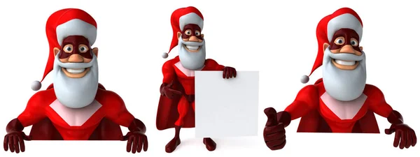 Beyaz Izole Edilmiş Arka Planda Noel Baba Erkek Çizgi Film — Stok fotoğraf