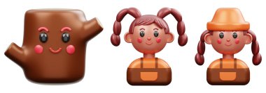 Tarla simgesi izole edilmiş arkaplan 3d biçimlendirmesinde ayarlandı