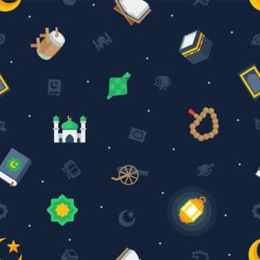 ramadhan simgesi desen vektör çizimi