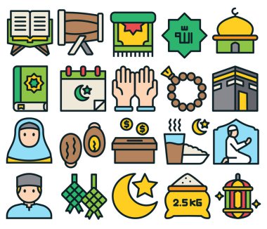  ramadhan simgesi vektör çizimi