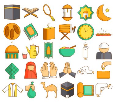  ramadhan simgesi vektör çizimi