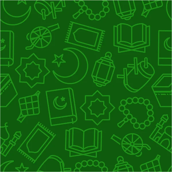 Ramadhan Icon Set Pattern Vector Illustration — Stock Vector