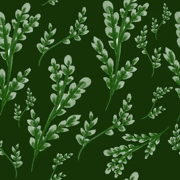 Floral Seamless Pattern Εικονογράφηση Λουλούδια Και Φύλλα — Φωτογραφία Αρχείου
