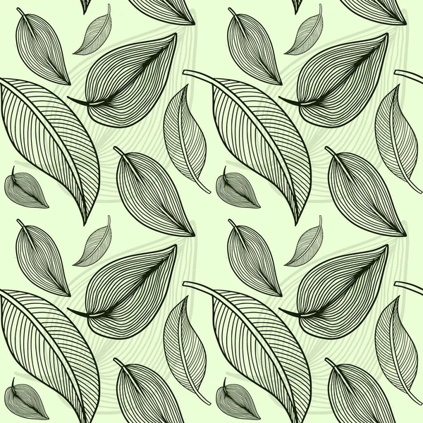 Floral Seamless Pattern Εικονογράφηση Λουλούδια Και Φύλλα — Φωτογραφία Αρχείου