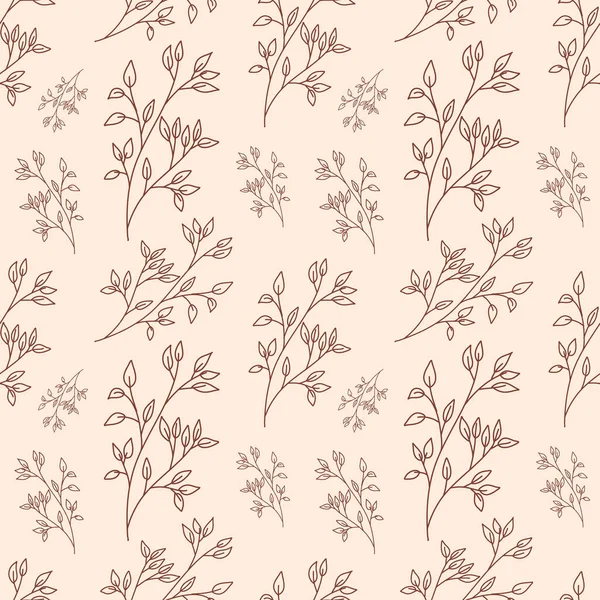 Bloemen Naadloze Patroon Illustratie Met Bloemen Bladeren — Stockfoto