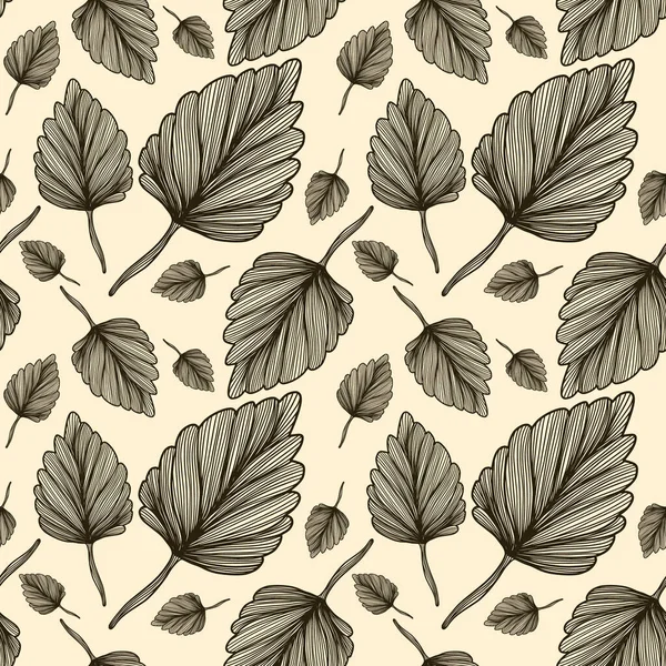 Floral Seamless Pattern Εικονογράφηση Λουλούδια Και Φύλλα — Φωτογραφία Αρχείου