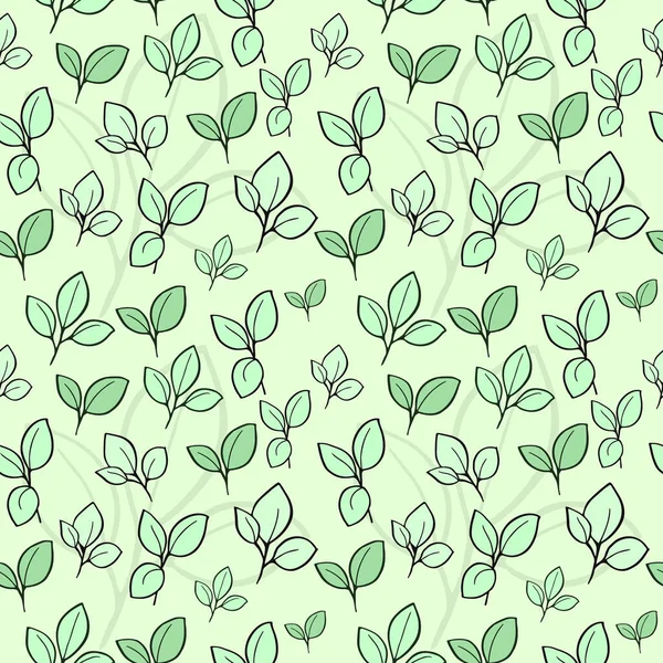 Floral Seamless Pattern Εικονογράφηση Λουλούδια Και Φύλλα — Φωτογραφία Αρχείου