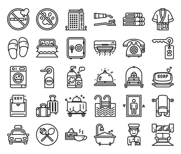 Vektör çizim Hotel Icon set