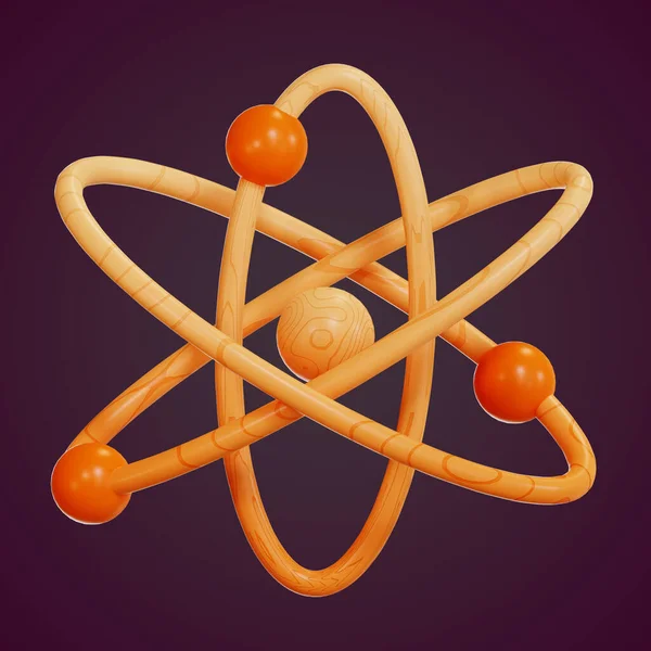 School Education Molecule Cartoon Icon Set Isolated Background Rendering — Stock Photo, Image