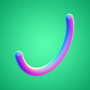 İzole edilmiş arkaplan 3d görüntüleme üzerinde holografik renkli şekil simgesi